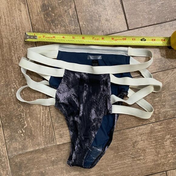 Stephanie High Waist Bottom in Marbled Charcoal $83 Bandits Swimwear Swim Bottom - Picture 5 of 5